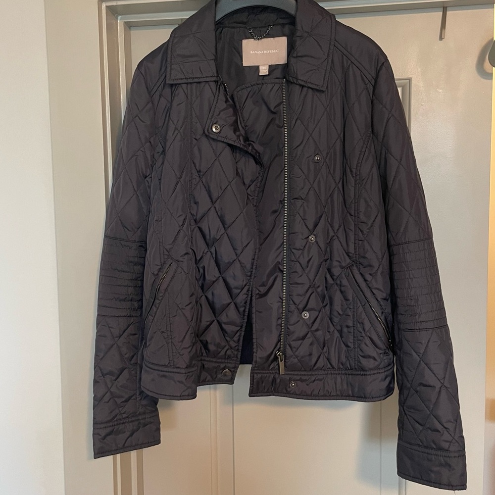 Warm Banana Republic moto jacket!
